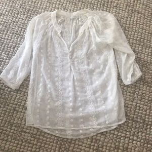 White sheer blouse